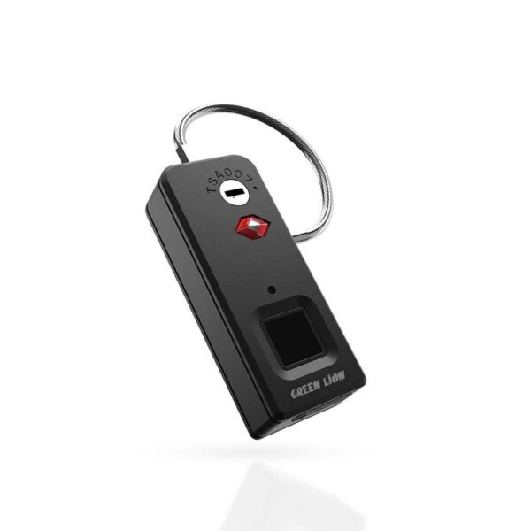 green mini finger print padlock