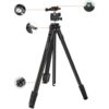 سه پایه PORODO Professional Aluminum Tripod - Image 4