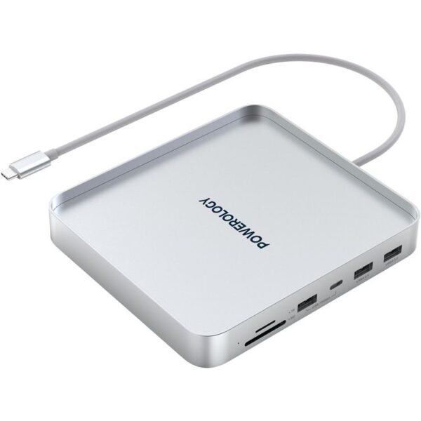 هاب و استند Powerology USB-C Hub & Stand With SSD Enclosure