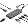 هاب Porodo 9in1 4K HDMI Ethernet USB-C Hub - Image 2